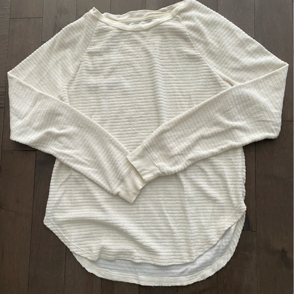 Marine Layer Off-White Ribbed Top
